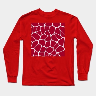 Dark Red Abstract Stone Art Long Sleeve T-Shirt